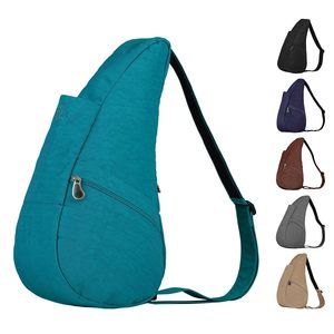 17" Nylon Crossbody Sling Healthy Back Bag Capri Blue :3